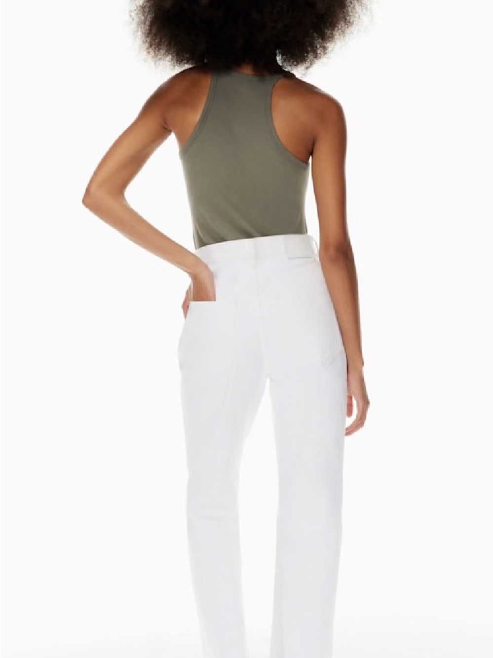 Aritzia Denim Forum Joni High Rise Loose Jeans white size 28 - Picture 7 of 8